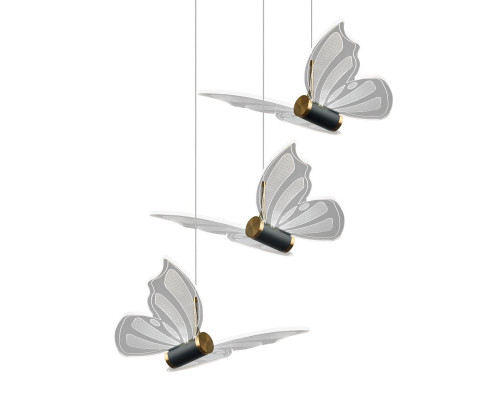 Подвесная светодиодная люстра Natali Kovaltseva Butterflies Led Lamps 81366 Gold Подвесная светодиодная люстра Natali Kovaltseva Butterflies Led Lamps 81366 Gold