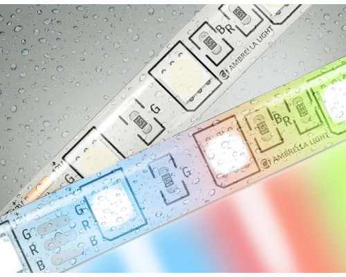 Светодиодная влагозащищенная лента Ambrella Light 14,4W/m 60LED/m 5050SMD RGB 5M GS2302 Светодиодная влагозащищенная лента Ambrella Light 14,4W/m 60LED/m 5050SMD RGB 5M GS2302
