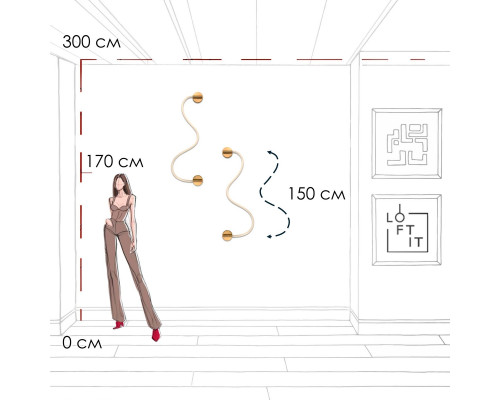 Настенный светильник LOFT IT Thread 10388W Brass Настенный светильник LOFT IT Thread 10388W Brass