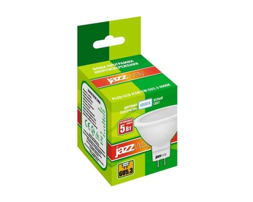 Лампа светодиодная Jazzway GU5.3 5W 4000K матовая 1037107A Лампа светодиодная Jazzway GU5.3 5W 4000K матовая 1037107A