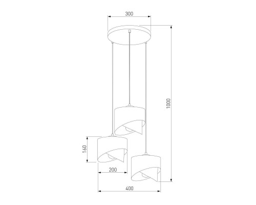 Подвесная люстра TK Lighting 4876 Grant Black