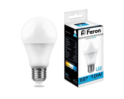 Лампа светодиодная Feron E27 10W 6400K Шар Матовая LB-92 Шар 25459