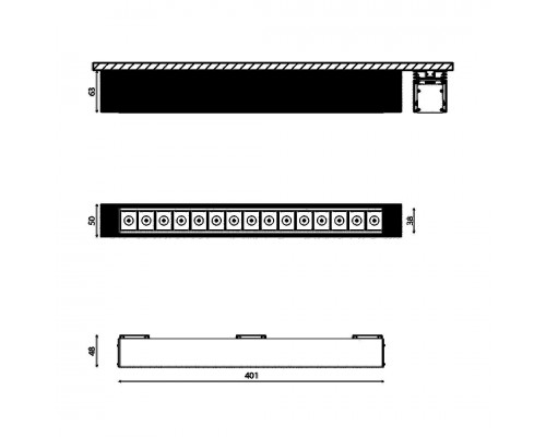 Трековый светодиодный светильник DesignLed SY-DIM-601223-BL-25-WW 007361