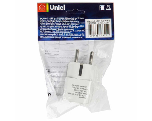 Переходник сетевой Uniel 1гн с/з S-GES1-10S White UL-00010561 Переходник сетевой Uniel 1гн с/з S-GES1-10S White UL-00010561