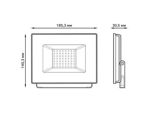 Прожектор светодиодный Gauss Elementary 50W 3000К 613527150