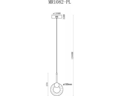 Подвесной светодиодный светильник MyFar Lora MR1082-PL