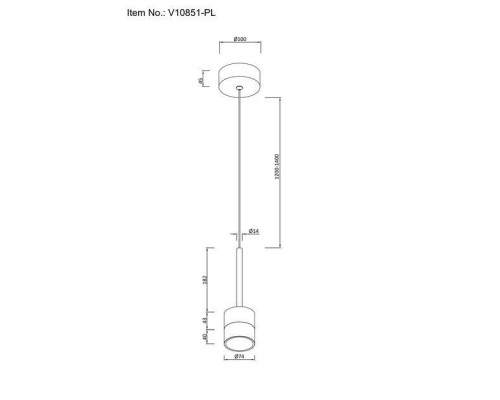 Подвесной светодиодный светильник Moderli Self V10851-PL