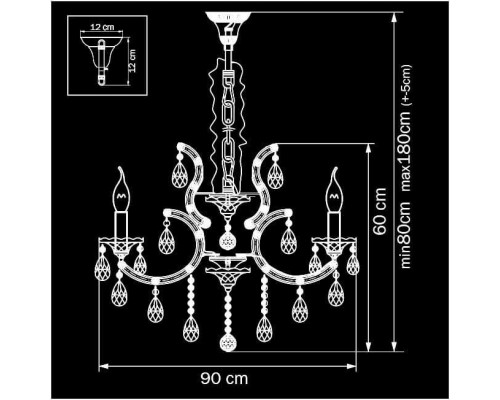 Подвесная люстра Osgona Champa Nero 879127