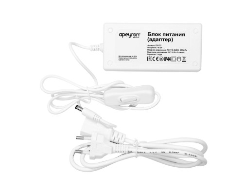 Блок питания Apeyron 24V 48W IP44 2A 03-153 Блок питания Apeyron 24V 48W IP44 2A 03-153