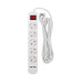 Удлинитель STANDARD 5 гнезд, 5м, 3х1,0мм?, с/з, с выключателем, 2 USB, белый REXANT 13-4036