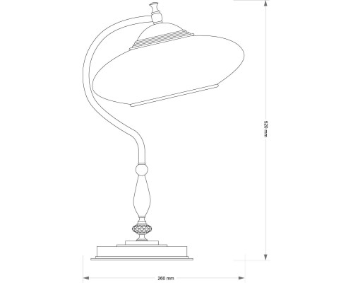 Настольный светильник KUTEK San Marino Klosz SAN-LN-1(P)CR