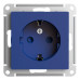 Розетка 2К+З Systeme Electric AtlasDesign 16A 250V со шторками аквамарин ATN001145