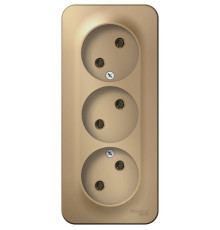 Розетка тройная 2К Systeme Electric Blanca 16A 250V титан BLNRA000314