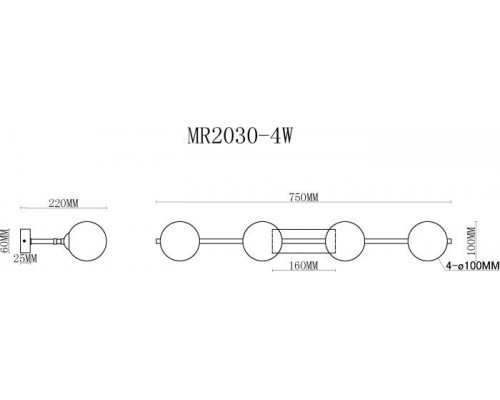 Бра MyFar Valency MR2030-4W