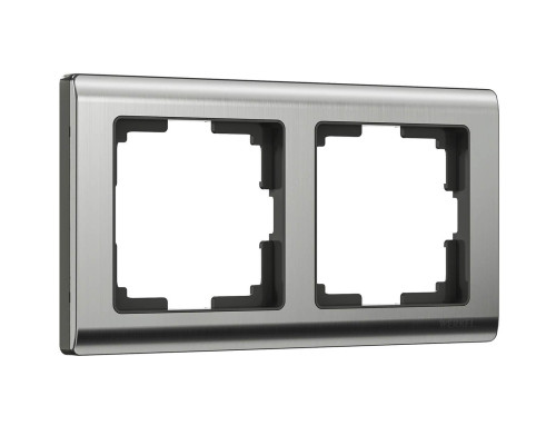 Рамка на 2 поста Werkel Metallic глянцевый никель W0021602 4690389159039 Рамка на 2 поста Werkel Metallic глянцевый никель W0021602 4690389159039