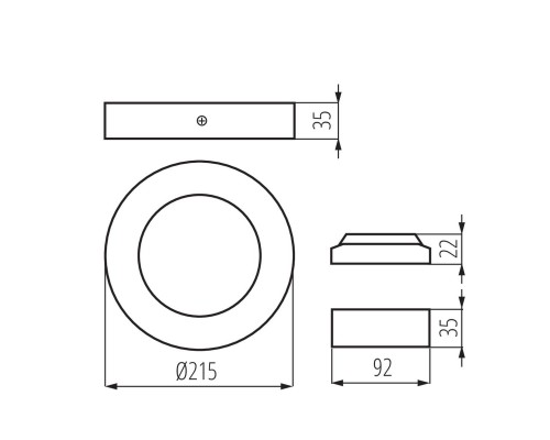 Потолочный светодиодный светильник Kanlux CARSA V2LED 18W-NW-SN 27211