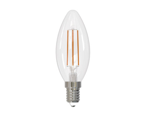 Лампа светодиодная филаментная Uniel E14 9W 3000K прозрачная LED-C35-9W/3000K/E14/CL PLS02WH UL-00005160