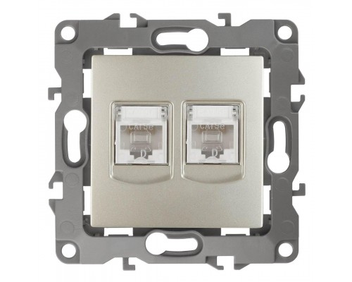 Розетка информационная 2XRJ45 ЭРА 12 12-3108-04 Б0014732 Розетка информационная 2XRJ45 ЭРА 12 12-3108-04 Б0014732