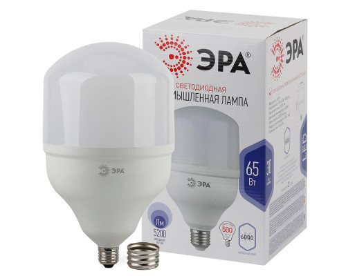 Лампа светодиодная ЭРА E40 65W 6500K матовая LED POWER T160-65W-6500-E27/E40 Б0027924 Лампа светодиодная ЭРА E40 65W 6500K матовая LED POWER T160-65W-6500-E27/E40 Б0027924
