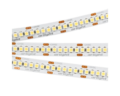 Светодиодная лента Arlight 19,2W/m 240LED/m 3528SMD теплый белый 5M 017428 Светодиодная лента Arlight 19,2W/m 240LED/m 3528SMD теплый белый 5M 017428