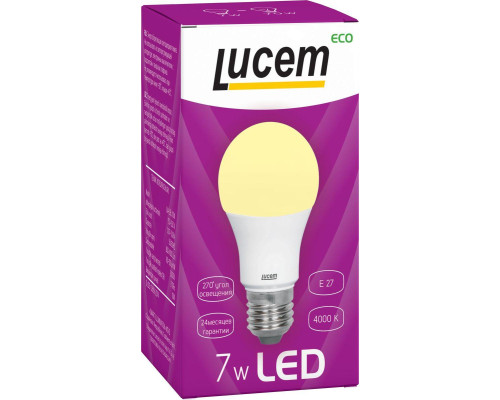 Лампа светодиодная Lucem E27 7W 4000K матовая FLLBL072740L