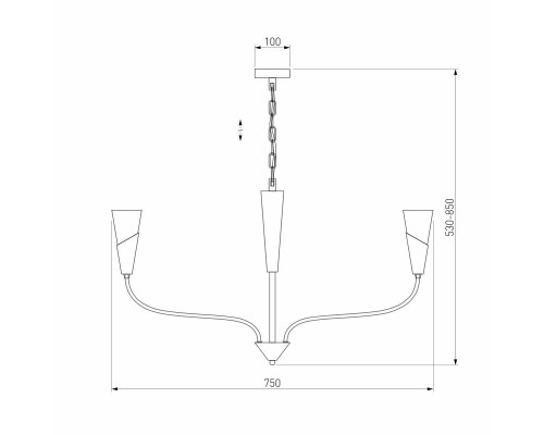 Подвесная люстра Eurosvet Rhyton 60167/6 никель Подвесная люстра Eurosvet Rhyton 60167/6 никель