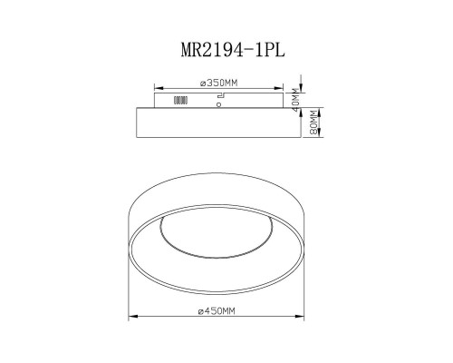 Потолочный светодиодный светильник MyFar Shannon MR2194-1PL Потолочный светодиодный светильник MyFar Shannon MR2194-1PL