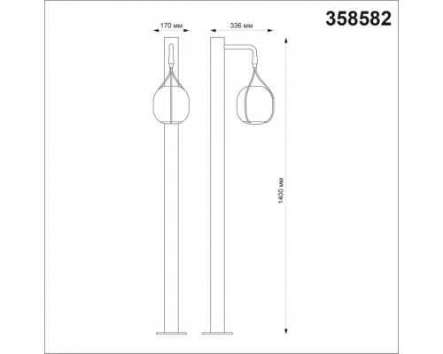 Уличный светодиодный светильник Novotech Street Roca 358582