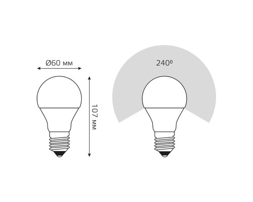 Лампа светодиодная Gauss E27 7W 4100K матовая 102502207 Лампа светодиодная Gauss E27 7W 4100K матовая 102502207