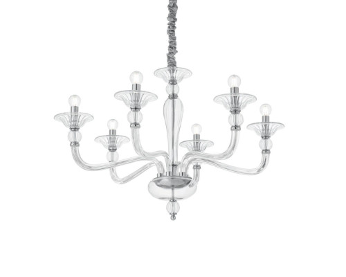 Подвесная люстра Ideal Lux Danieli SP6 Trasparente 159959