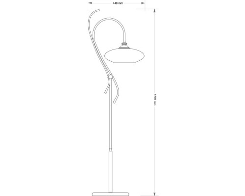 Напольный светильник KUTEK San Marino Klosz SAN-LS-1(Z)CR
