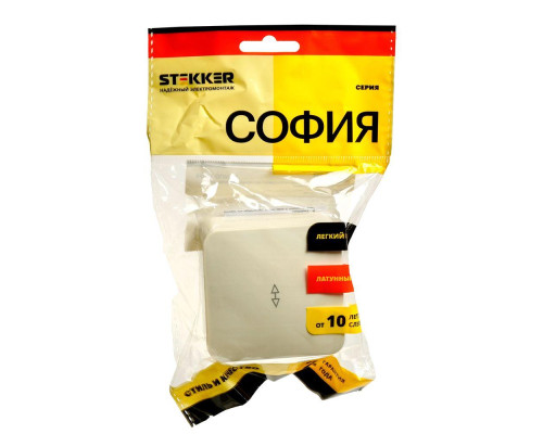Переключатель одноклавишный Stekker слоновая кость MSW10-12-04 49478