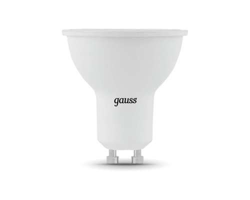 Лампа светодиодная диммируемая Gauss GU10 5W 4100K матовая 101506205-D Лампа светодиодная диммируемая Gauss GU10 5W 4100K матовая 101506205-D