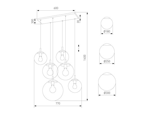 Подвесная люстра TK Lighting 5384 Esme