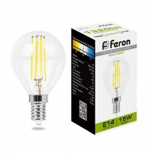 Лампа светодиодная Feron LB-515 Шарик E14 15W 4000K 38250