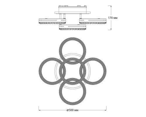 Потолочная светодиодная люстра Escada Albus 10276/5LED APP