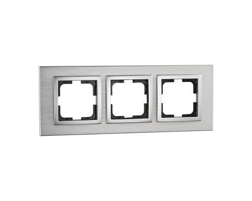 Рамка 3-постовая Mono Electric Style Aluminium серебро 107-800000-162 Рамка 3-постовая Mono Electric Style Aluminium серебро 107-800000-162