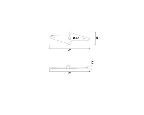 Крепление для шинопровода Elektrostandard Slim Magnetic 85126/00 2 шт. a062153 Крепление для шинопровода Elektrostandard Slim Magnetic 85126/00 2 шт. a062153