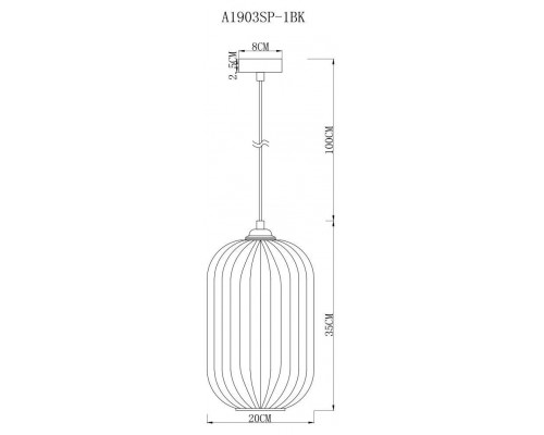 Подвесной светильник Arte Lamp Arwen A1903SP-1BK