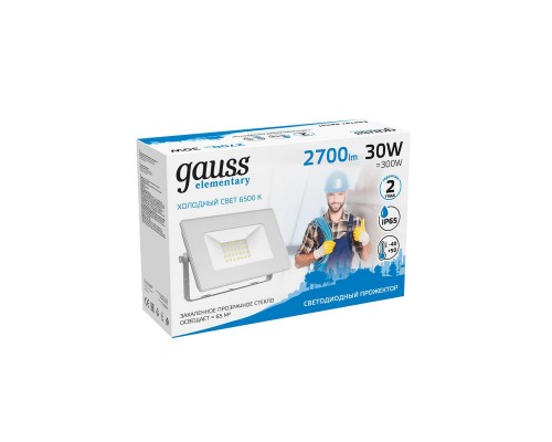 Прожектор светодиодный Gauss Slim 30W 6500К 613120330