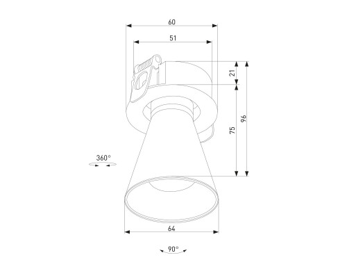 Встраиваемый светодиодный спот Elektrostandard Bell 25097/LED a068059
