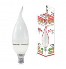 Лампа светодиодная TDM Electric Народная Е14 10W 3000K матовая SQ0340-1598