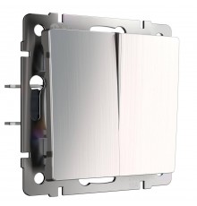 Выключатель двухклавишный Werkel глянцевый никель W1120002 4690389157882