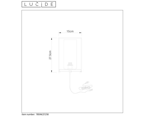 Настольная лампа Lucide Dounia 78594/27/30 Настольная лампа Lucide Dounia 78594/27/30