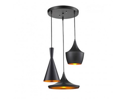 Подвесная люстра Lumina Deco Foggi LDP 7712-3 BK Подвесная люстра Lumina Deco Foggi LDP 7712-3 BK