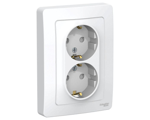Розетка двойная 2К+З Systeme Electric Blanca 16A 250V со шторками белая BLNRS001121 Розетка двойная 2К+З Systeme Electric Blanca 16A 250V со шторками белая BLNRS001121