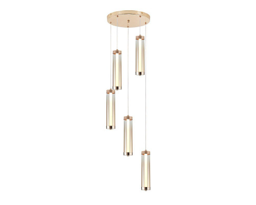 Подвесная светодиодная люстра Indigo Rilucente 11061/5P Gold V000151L Подвесная светодиодная люстра Indigo Rilucente 11061/5P Gold V000151L