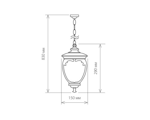 Уличный подвесной светильник Elektrostandard Andromeda H (GLYF-8024H) a027997 Уличный подвесной светильник Elektrostandard Andromeda H (GLYF-8024H) a027997