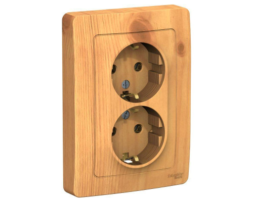 Розетка двойная 2К+З Systeme Electric Blanca 16A 250V ясень BLNRS001025 Розетка двойная 2К+З Systeme Electric Blanca 16A 250V ясень BLNRS001025