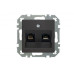 Розетка RJ45/RJ11 Liregus Epsilon черный матовый 29-237